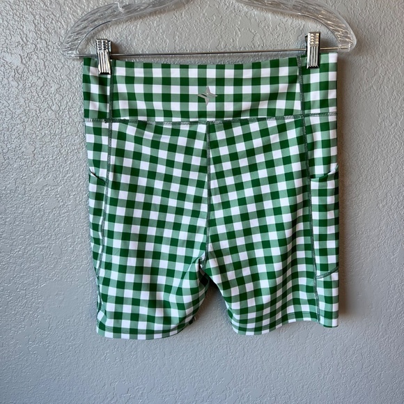 Tuckernuck Tnuck Sport Green Sport Trellis Gingham 6 in Ava Bike Shorts - Picture 5 of 11